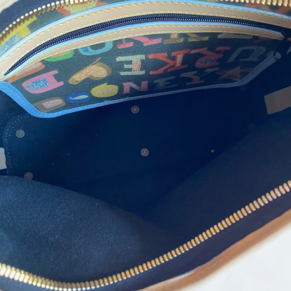 Vintage Dooney & Bourke Multicolor Graffiti Logo Shoulder Bag - Picture 7 of 8